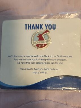 VIP Club 2014 Thank You Collector Pin - Red, White, Blue